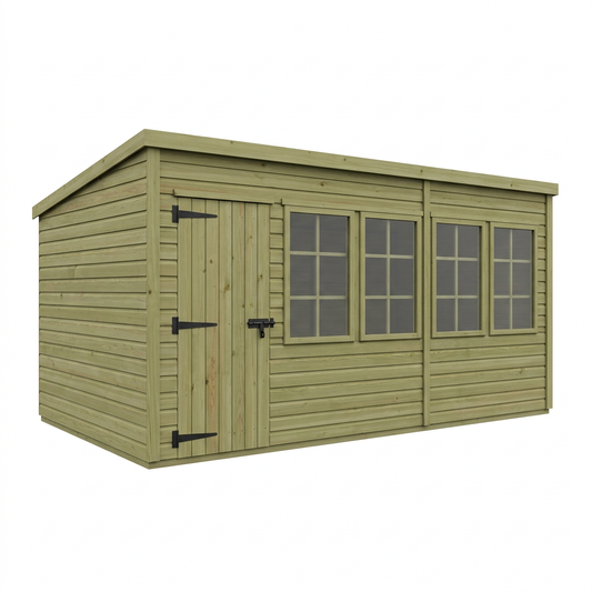 19 x 9 Security Pent Shed - Security Pent Shed