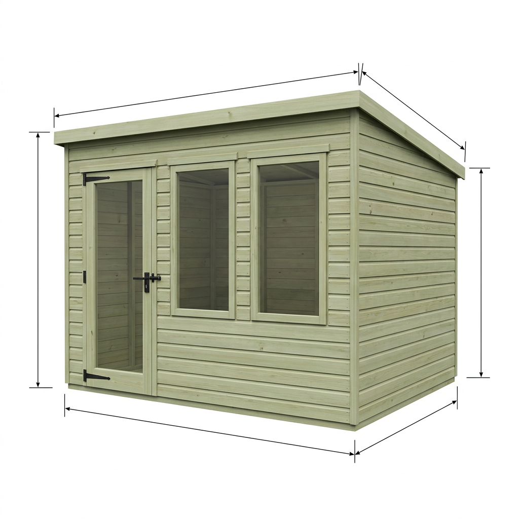 8 x 9 Pent Summer House - Pent Summer House