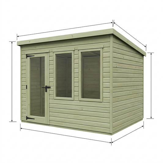 8 x 9 Pent Summer House - Pent Summer House