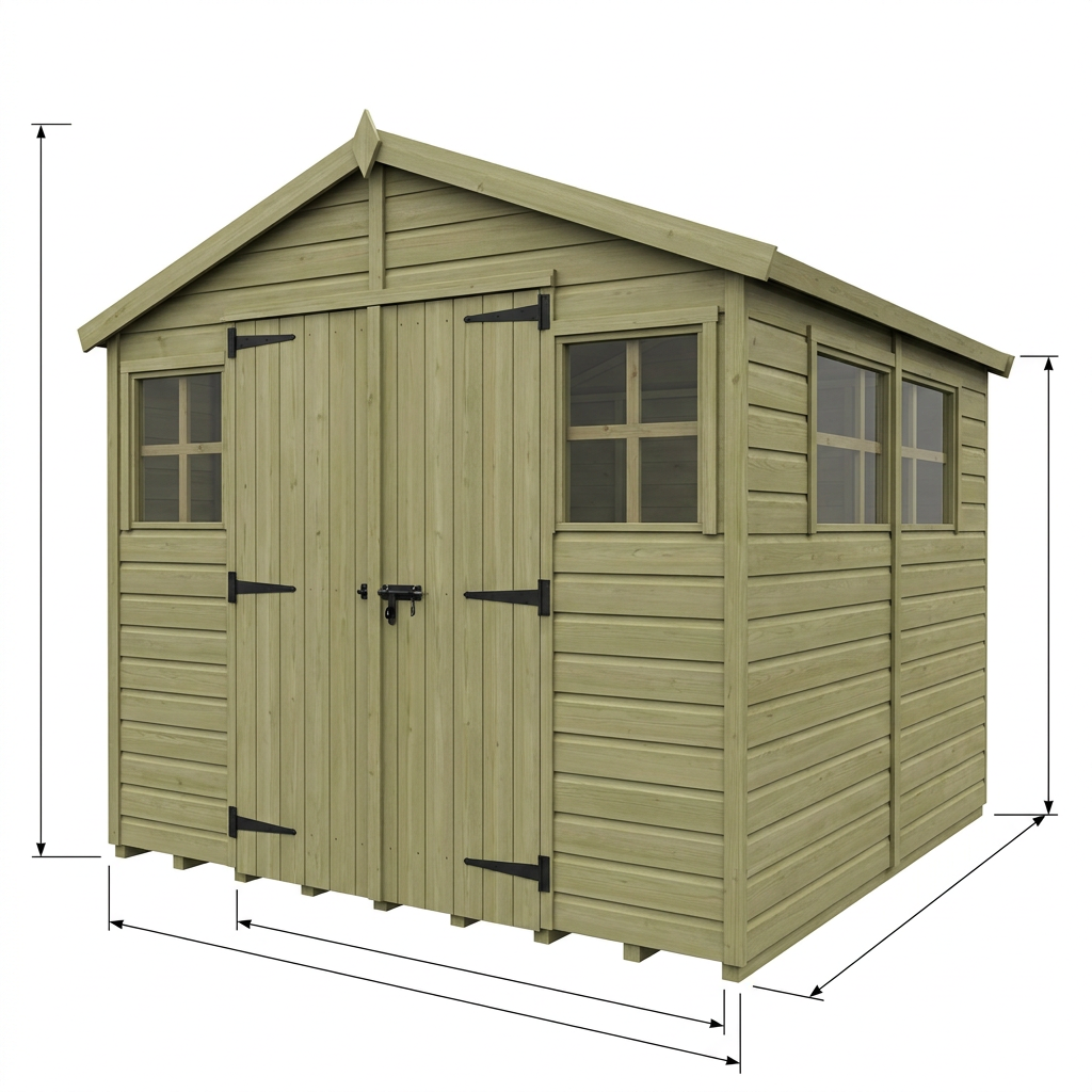 8 x 9 Apex Security Shed - Security Apex Shed