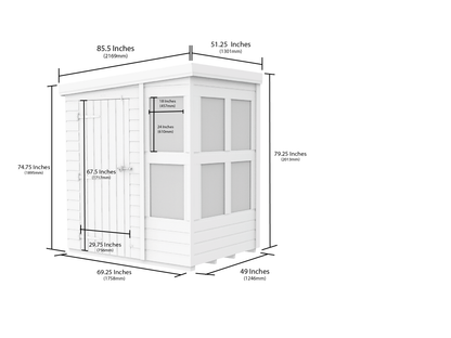 6 x 4 Pent Potting Shed - view 3