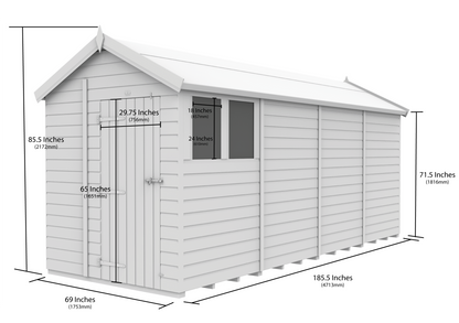 6 x 16 Apex Security Shed - view 5
