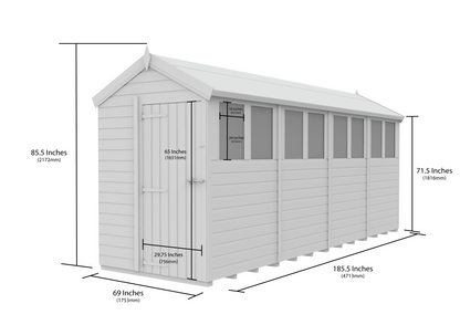 5 x 16 Apex Security Shed - view 5