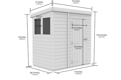 6 x 4 Security Pent Shed - view 3