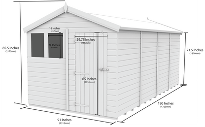 8 x 16  Apex Security Shed - view 4
