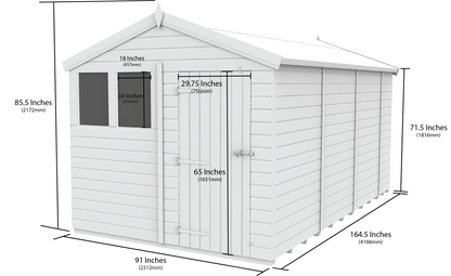 8 x 14 Apex Security Shed - view 5