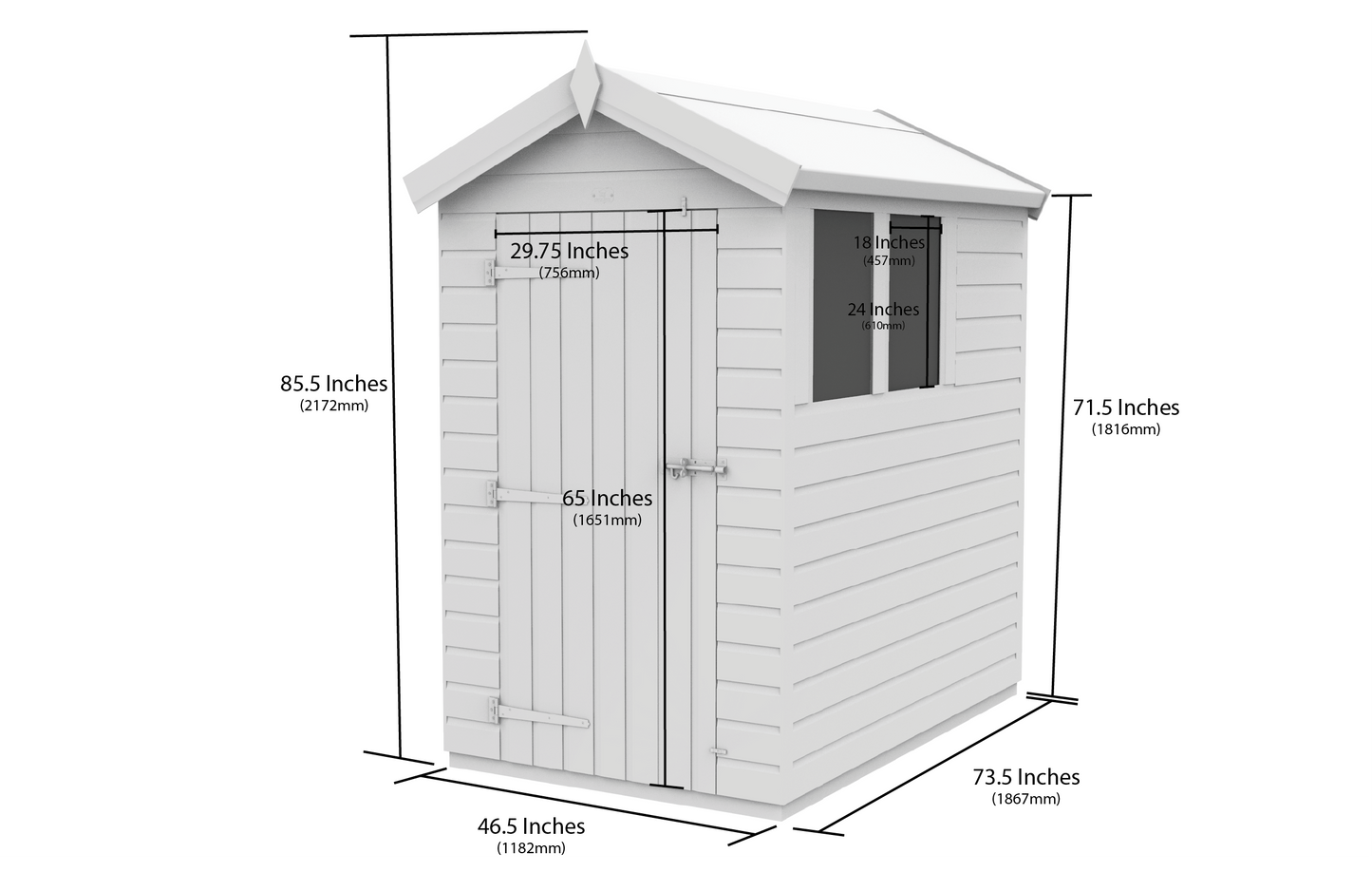 4 x 6  Apex Security Shed - view 6