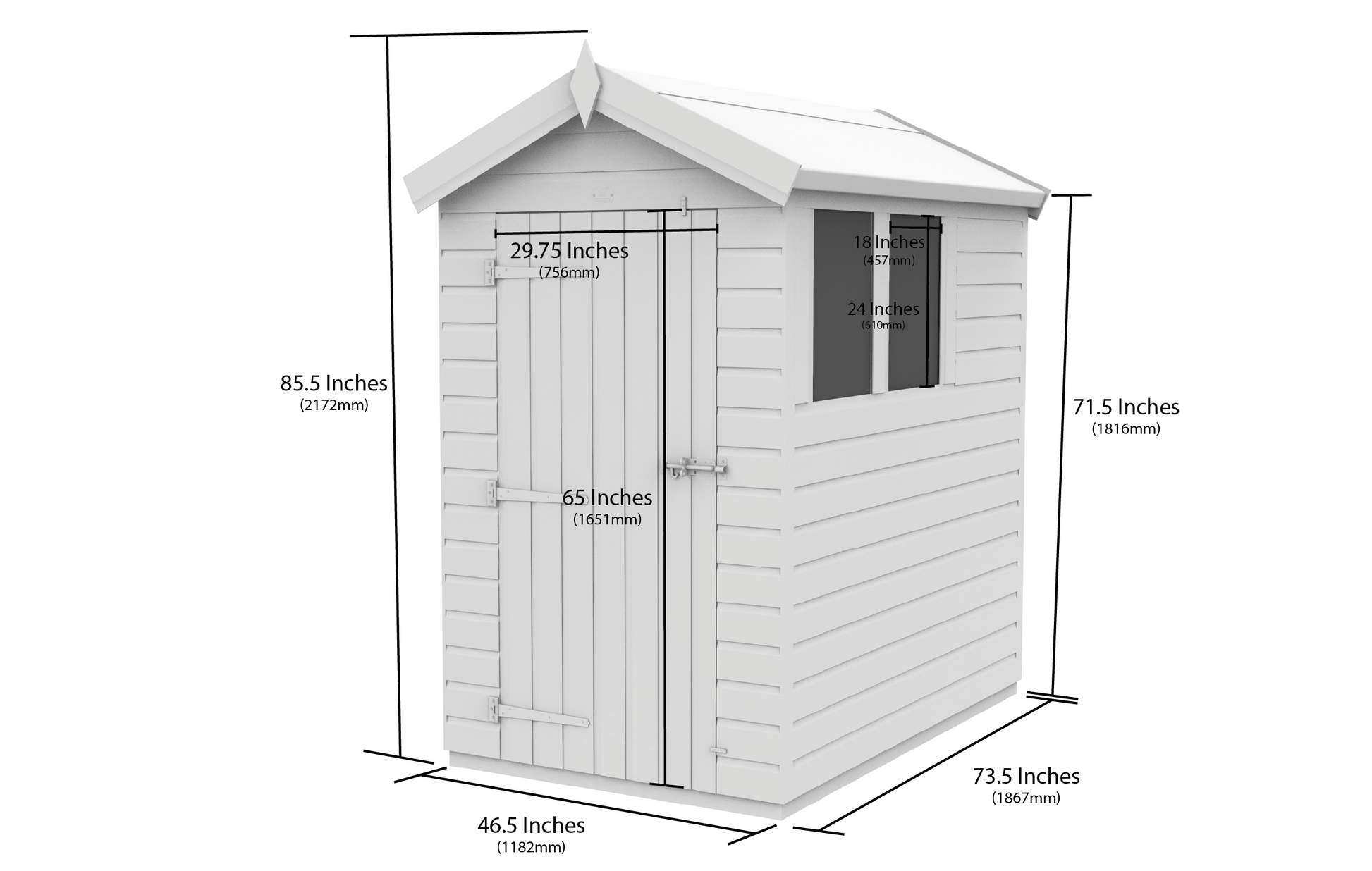 4 x 6  Apex Security Shed - view 6