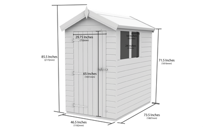 4 x 6  Apex Security Shed - view 6