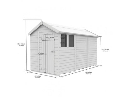 6 x 12 Apex Shed (Double Door, No Windows) - view 6