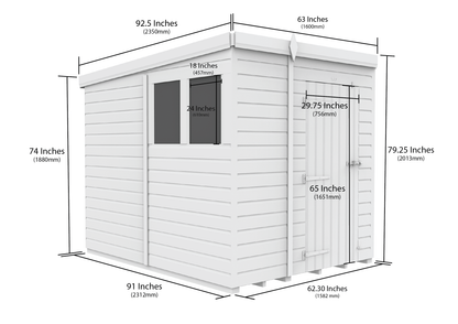 5 x 8 Security Pent Shed - view 5