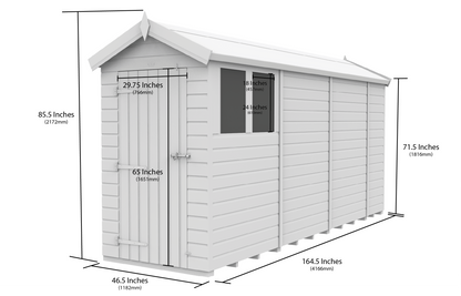 4 x 14  Apex Security Shed - view 5