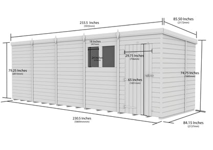 20 x 7 Security Pent Shed - view 6