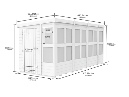 6 x 14 Pent Potting Shed - view 3