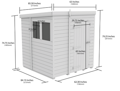 5 x 7 Security Pent Shed - view 5