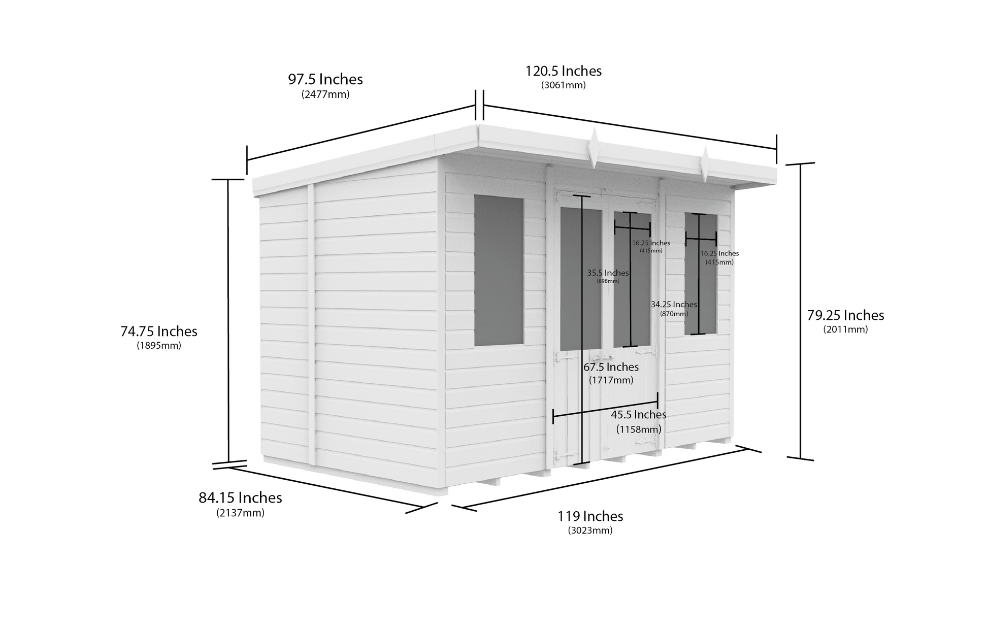 10 x 7 Pent Summer House - Pent Summer House