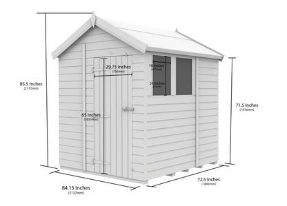7 x 6 Apex Security Shed - view 6