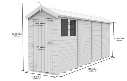 4 x 16 Apex Security Shed - view 5