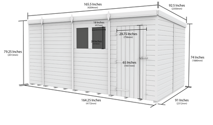 14 x 8 Security Pent Shed - view 5