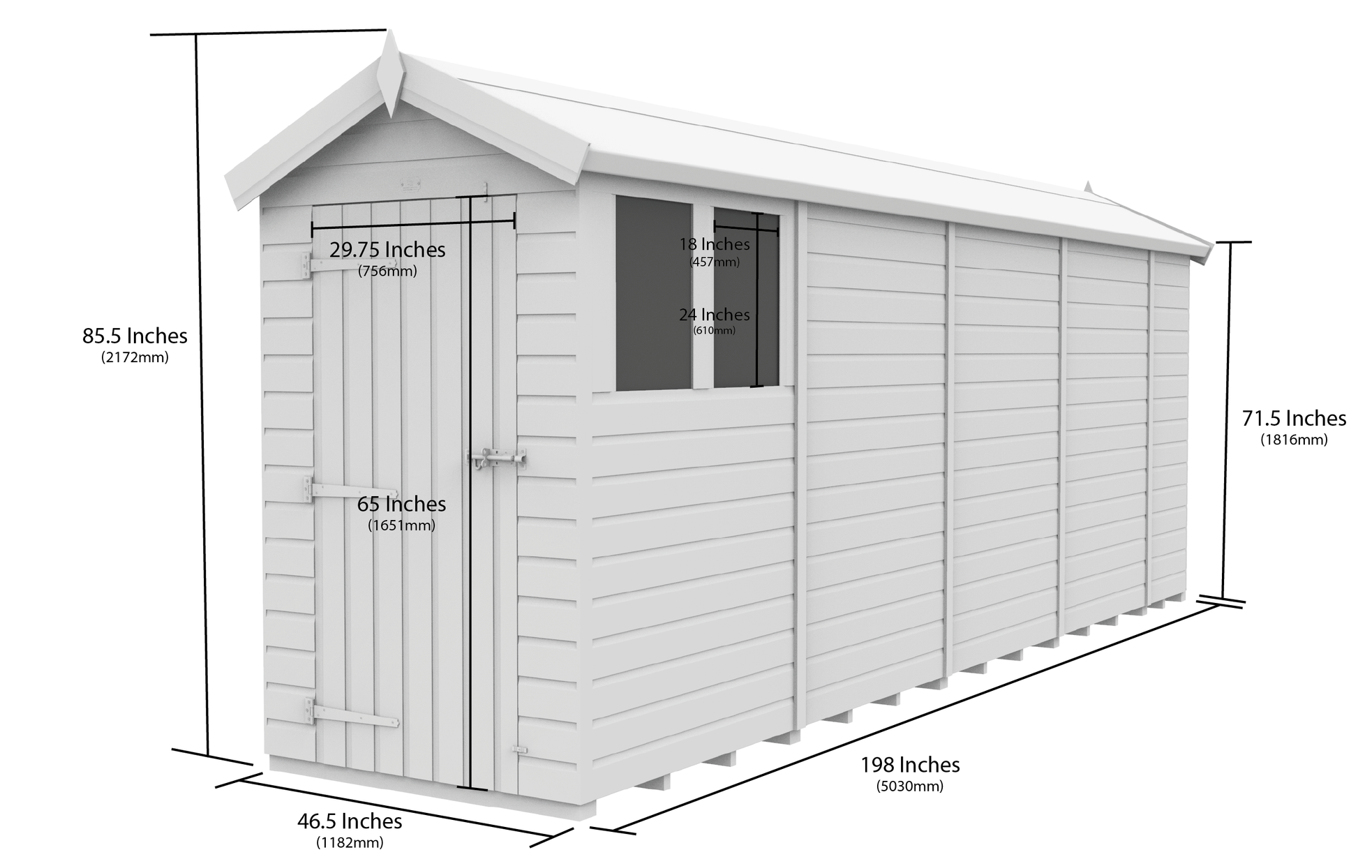 4 x 17  Apex Security Shed - view 5