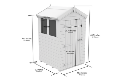 4 x 4  Apex Security Shed - view 6