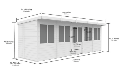 20 x 5 Pent Summer House - view 3