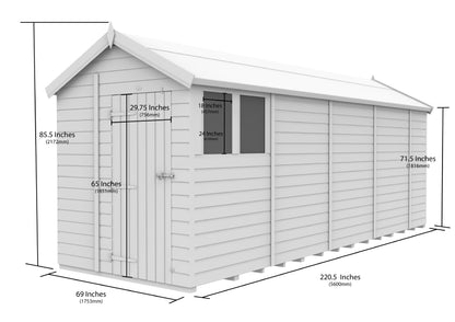 6 x 19 Apex Security Shed - view 5