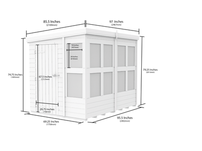 6 x 8 Pent Potting Shed - view 3