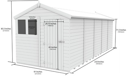 8 x 20 Apex Security Shed - view 3