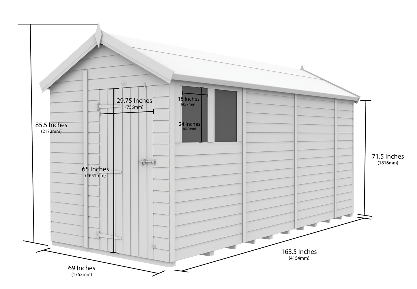 6 x 14 Apex Security Shed - view 5