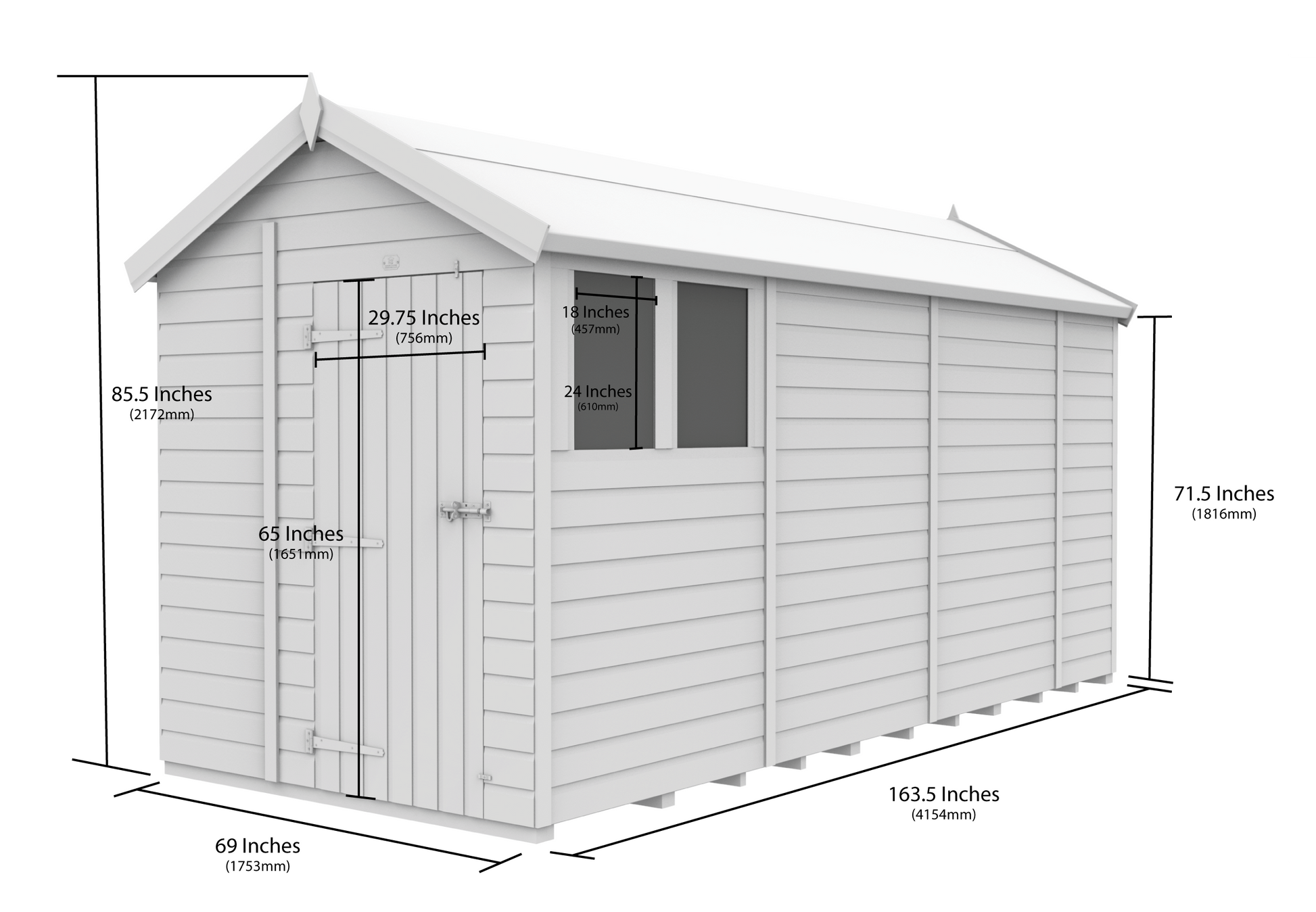 6 x 14 Apex Security Shed - view 5