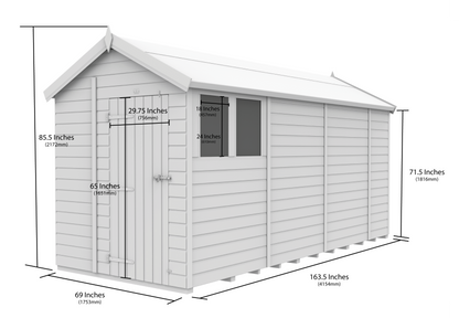 6 x 14 Apex Security Shed - view 5