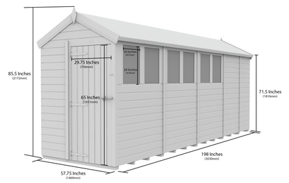 5 x 17 Apex Security Shed - view 5