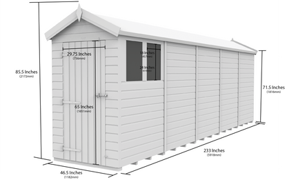 4 x 20 Apex Security Shed - view 3