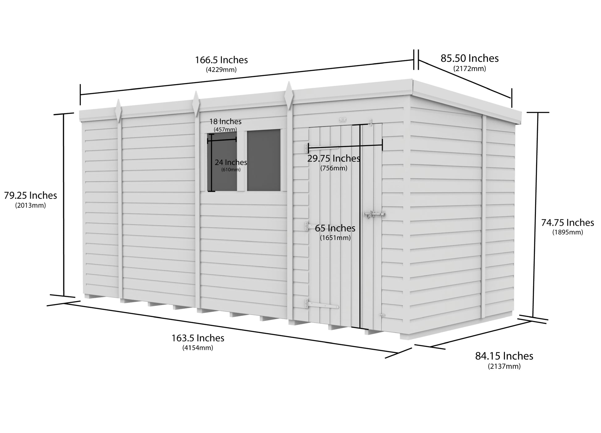 14 x 7 Security Pent Shed - view 6
