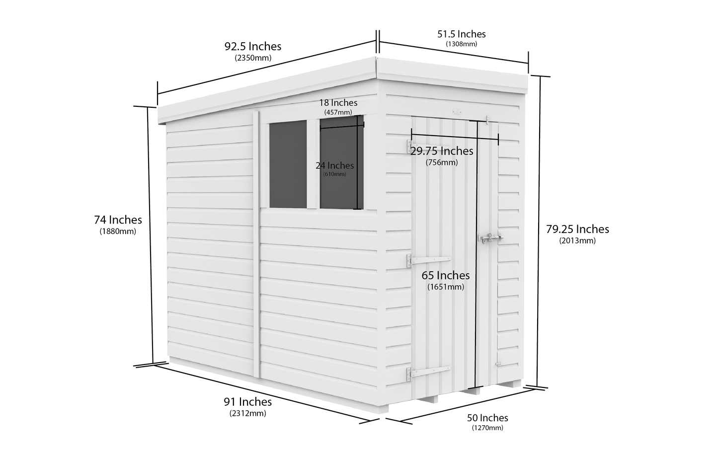 4 x 8 Security Pent Shed - view 5