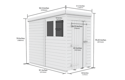 4 x 8 Security Pent Shed - view 5