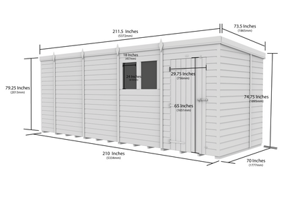18 x 6  Security Pent Shed - view 5
