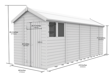 6 x 18 Apex Security Shed - view 5