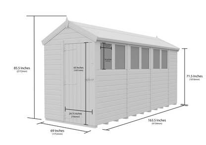 5 x 14 Apex Security Shed - view 5