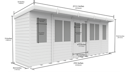 18 x 4 Pent Summer House - view 3