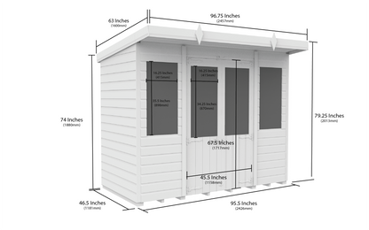 8 x 4 Pent Summer House - view 4