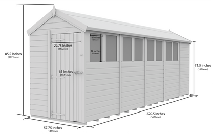 5 x 19 Apex Security Shed - view 6