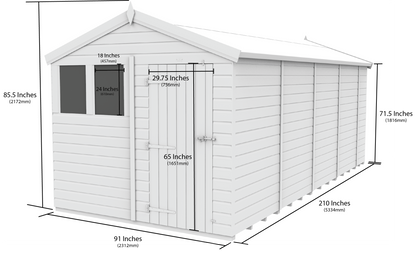8 x 18 Apex Security Shed - view 6