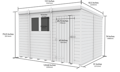 11 x 8 Security Pent Shed - view 5