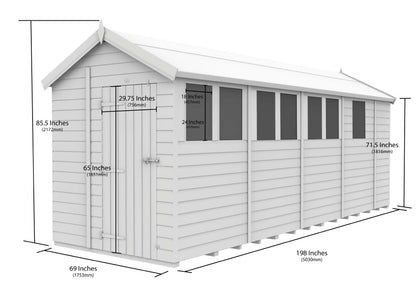 6 x 17 Apex Security Shed - view 5