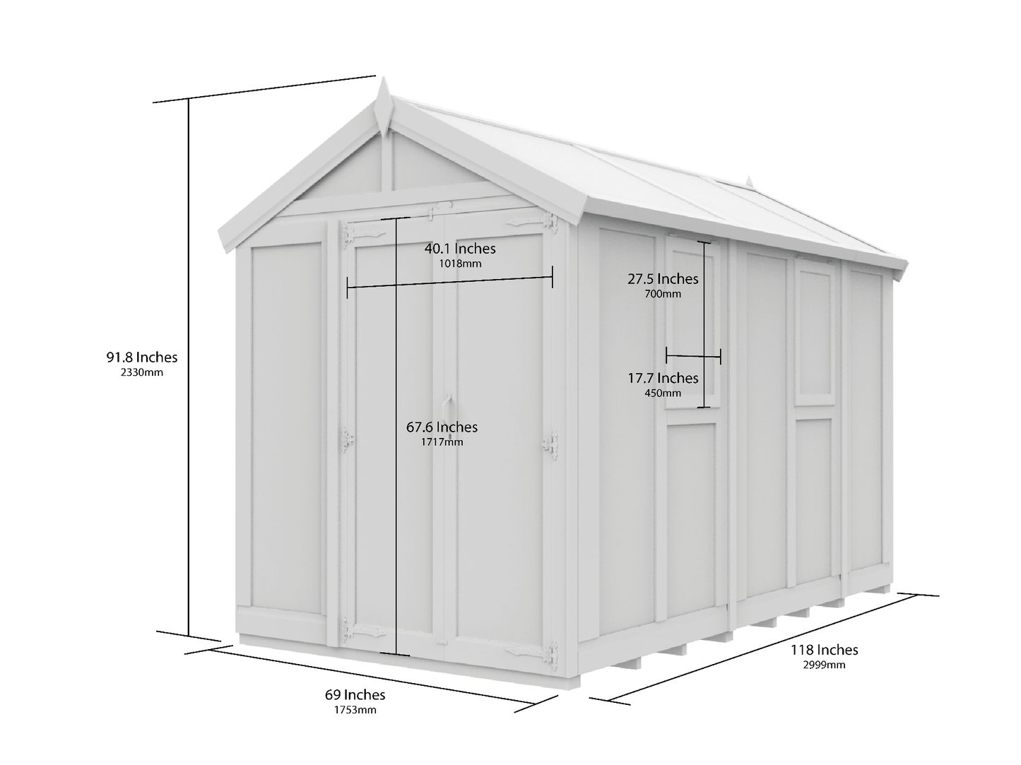 6x10 Glass Greenhouse - view 5