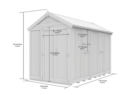 6x10 Glass Greenhouse - view 5