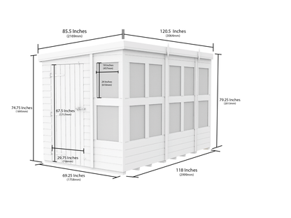 6 x 10 Pent Potting Shed - view 4