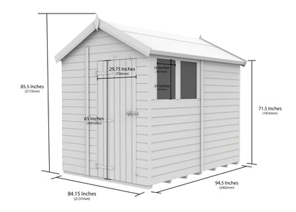 7 x 8 Apex Security Shed - view 6
